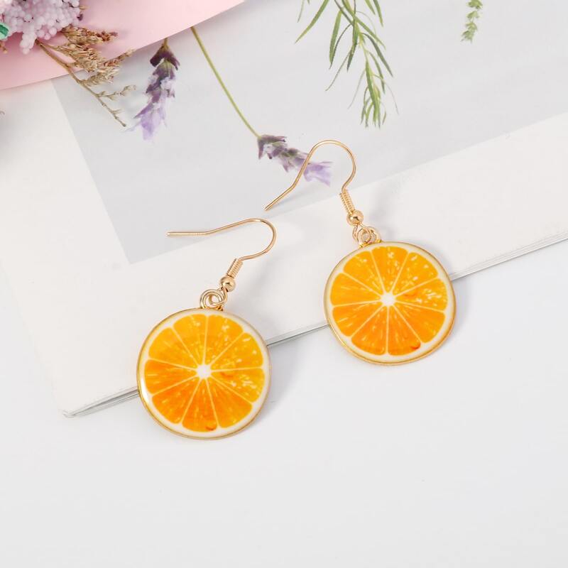 

Lemon Drop Earrings, Orange