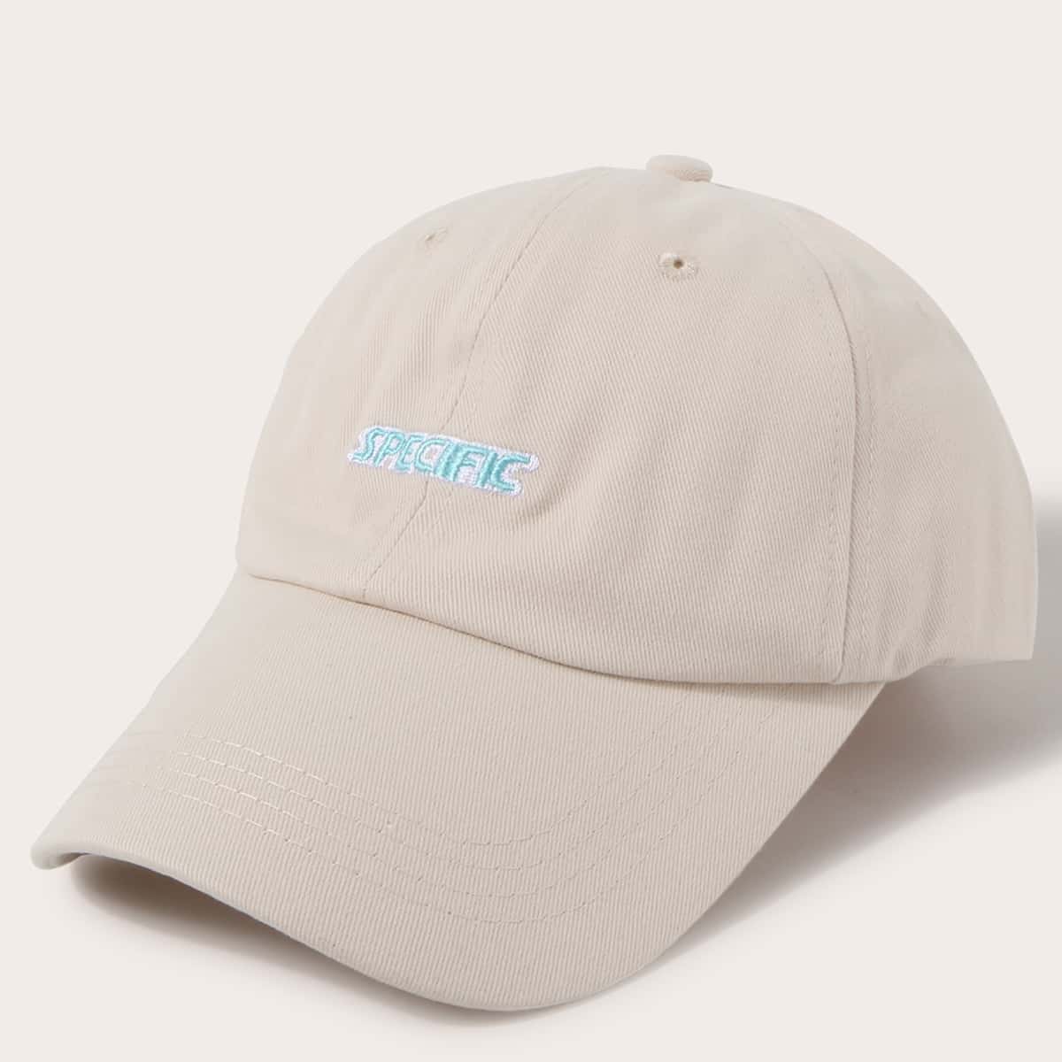

Guys Letter Embroidered Baseball Cap, Beige