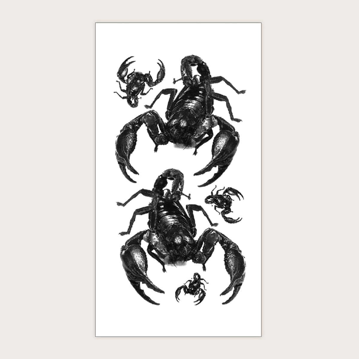 

1sheet Scorpion Pattern Tattoo Sticker, Black
