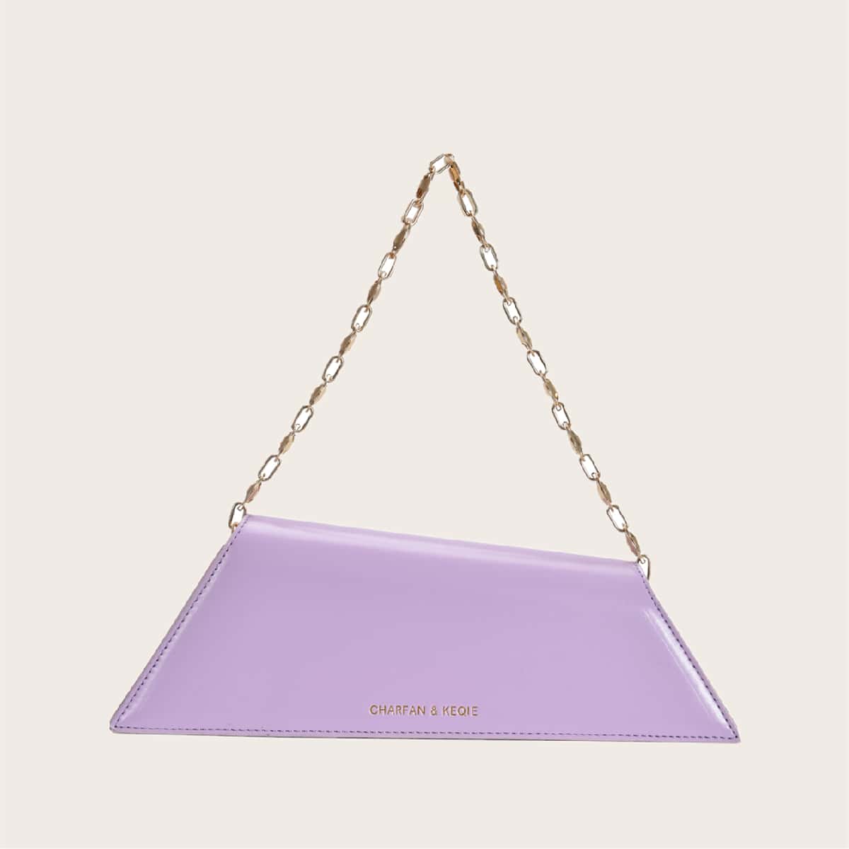 

Letter Graphic Baguette Bag, Purple