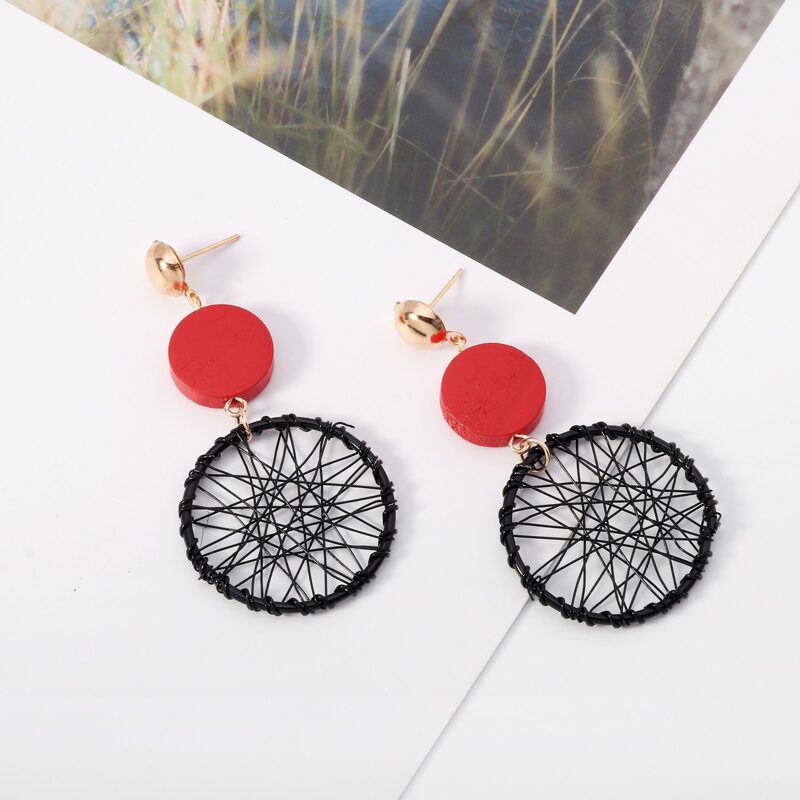 

Round Drop Earrings, Multicolor