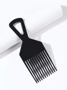 1 peine de selección unicolor, cepillo de pelo/peine de pelo para cabello afro - Negro - Ver 1