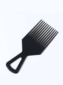 1 peine de selección unicolor, cepillo de pelo/peine de pelo para cabello afro - Negro - Ver 2