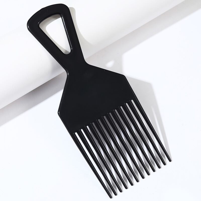 1pc Solid Pick Comb, Black