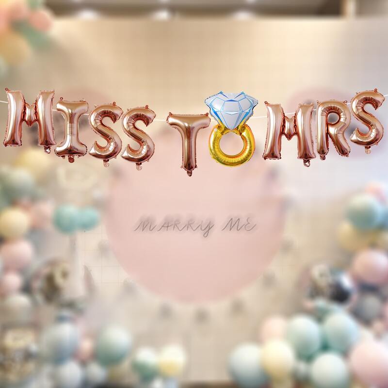 

11pcs Letter Shaped Balloon Set, Pink