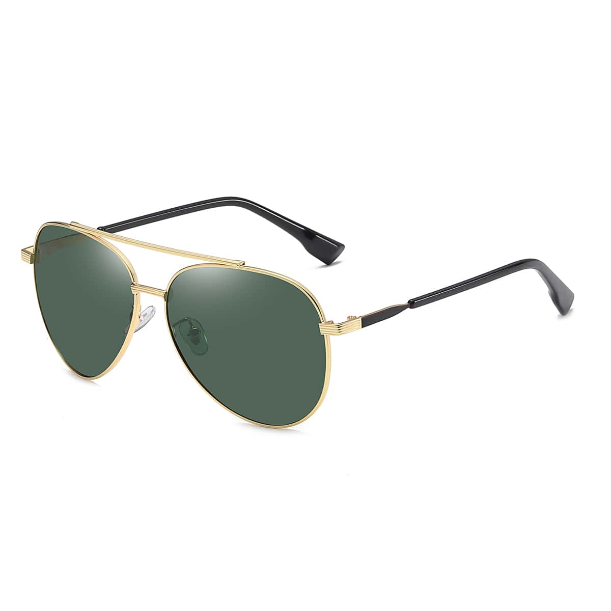 

Guys Top Bar Metal Frame Polarized Sunglasses, Green