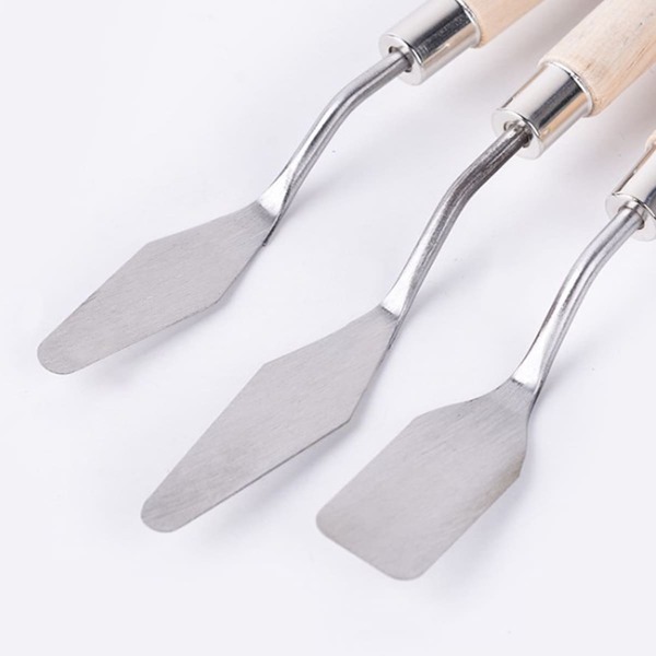

3pcs Oil Paint Scraper Set, Silver