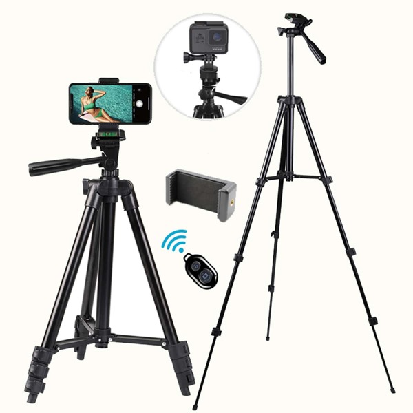 

1pc Remote Control Mobile Phone Selfie Stick Tripod, Black