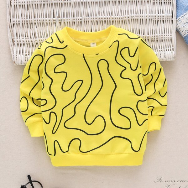 

Toddler Boys Graphic Print Sweatshirt, Yellow