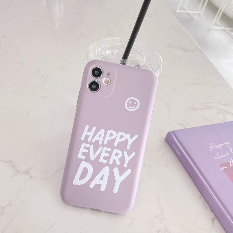

Slogan Graphic iPhone Case, Pastel lilac purple