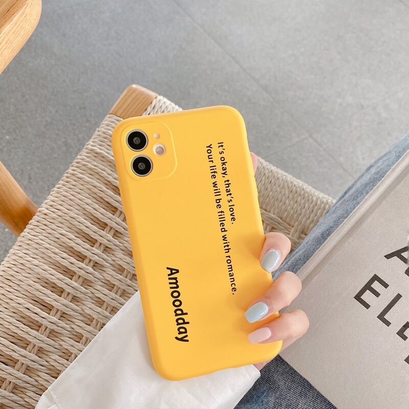 

Slogan Graphic iPhone Case, Yellow