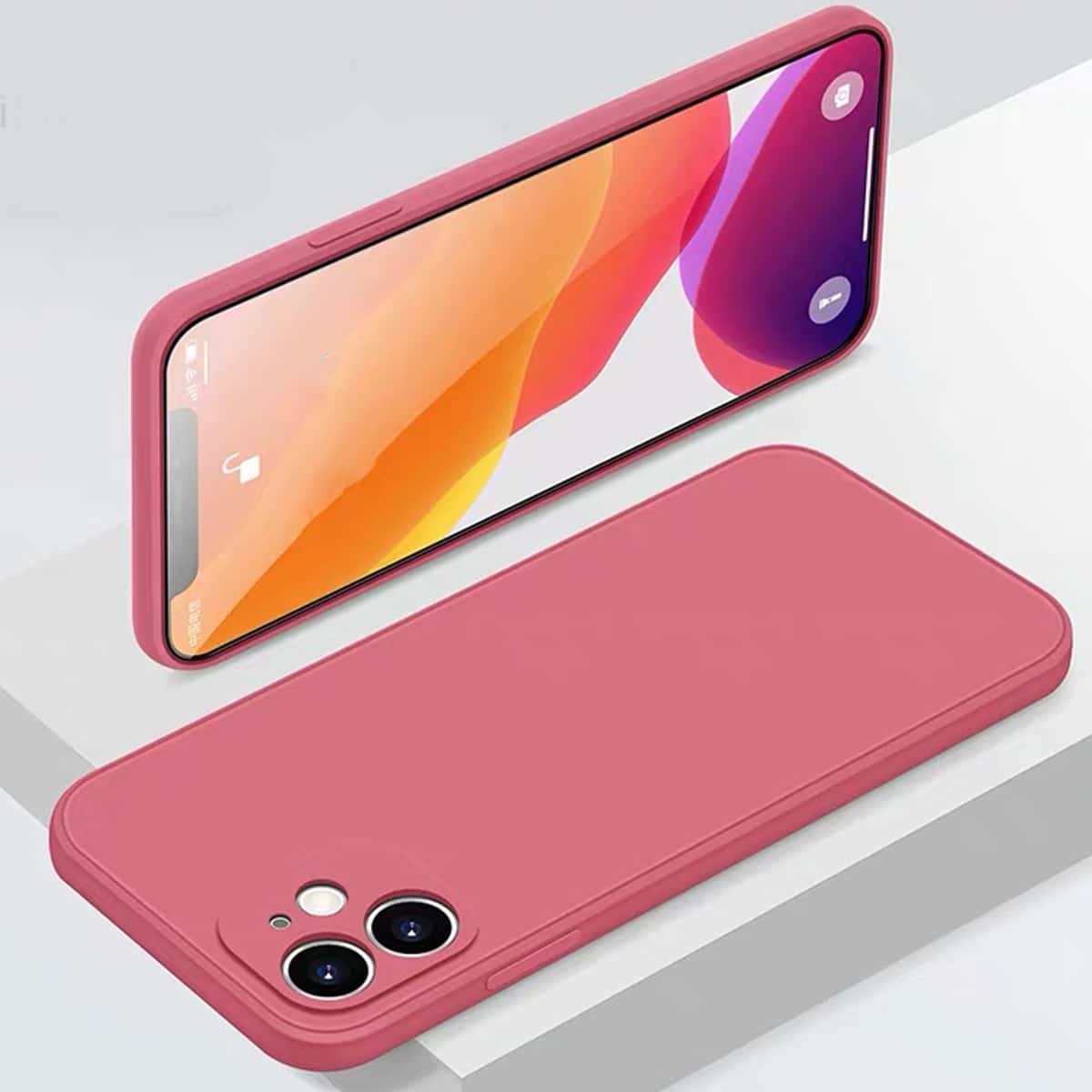 

Solid Full Cover iPhone Case, Pink