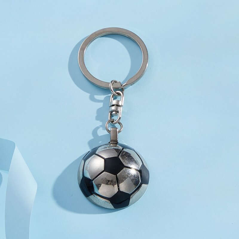 

Guys Football Charm Keychain, Silver