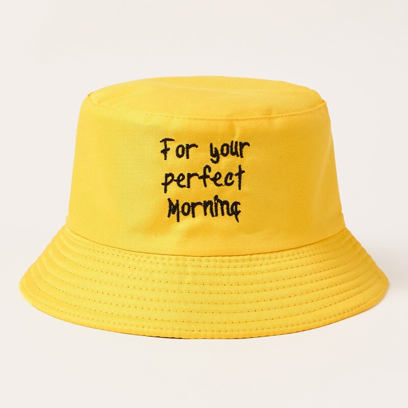 

Slogan Reversible Bucket Hat, Yellow