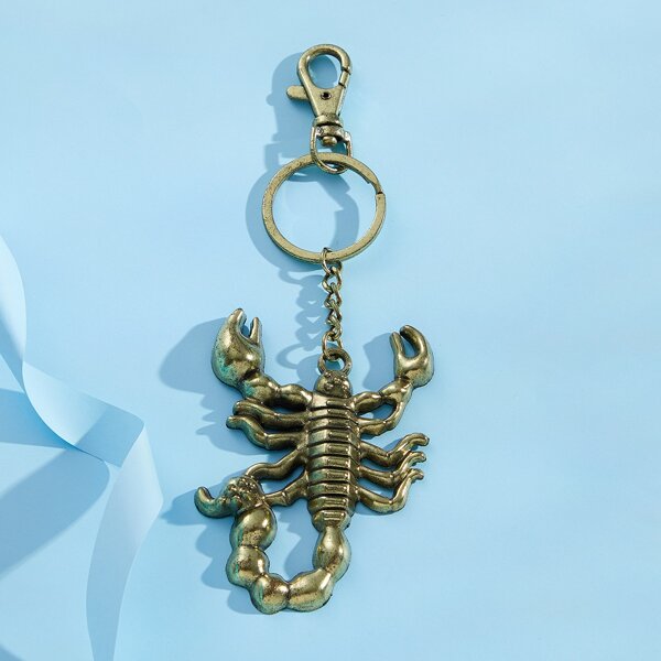 

Men Scorpion Charm Keychain, Bronze