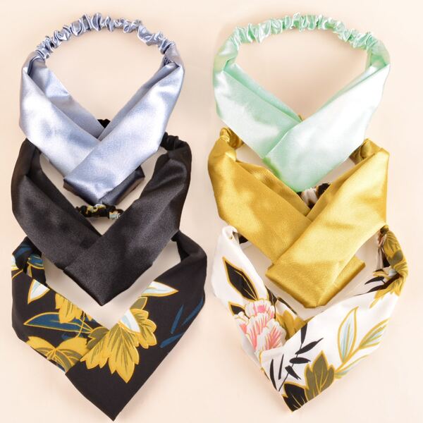 

6pcs Ditsy Floral Pattern Headband, Multicolor