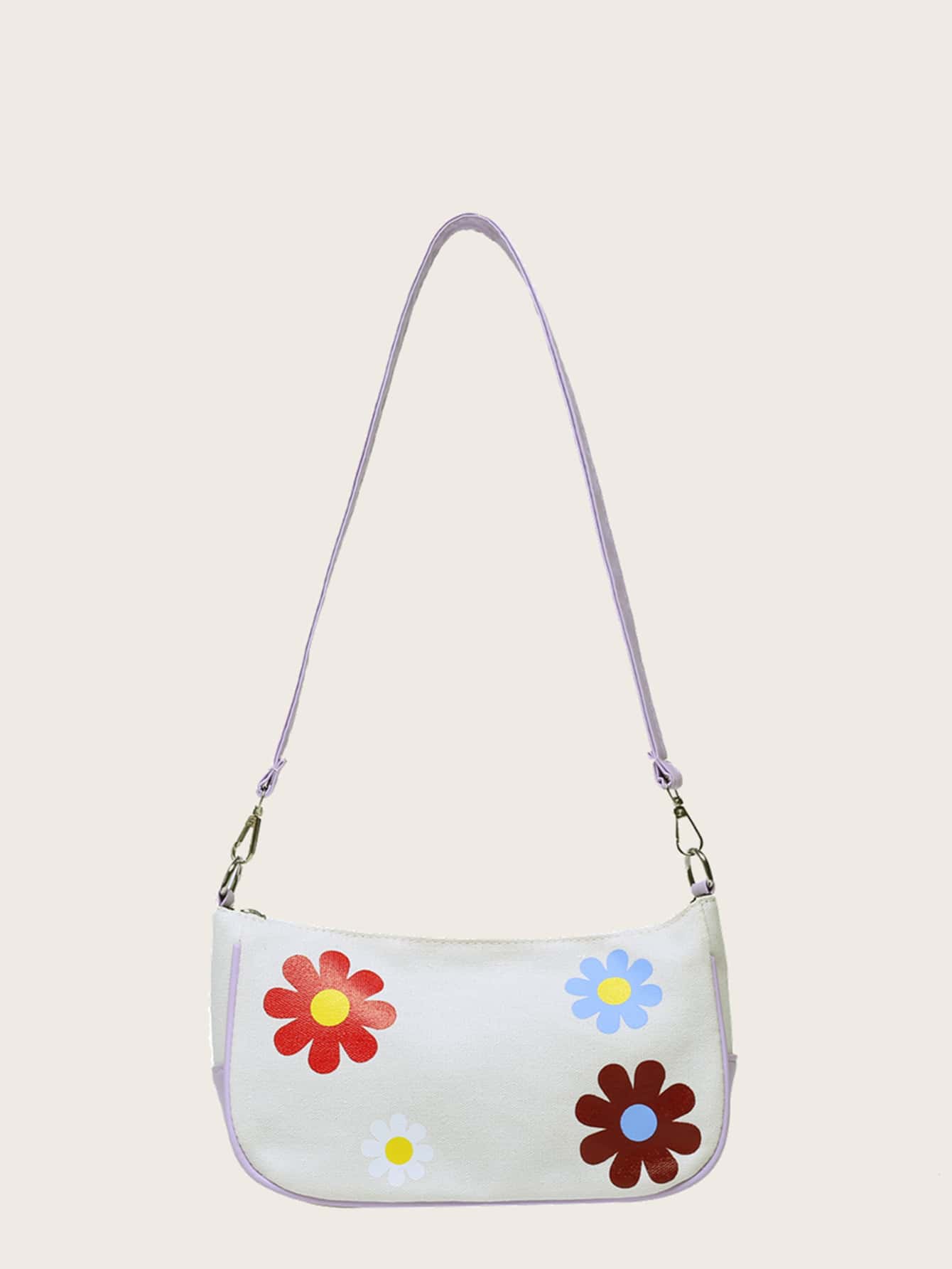 floral baguette bag