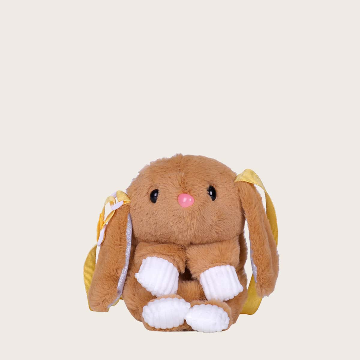 

Cartoon Rabbit Fluffy Crossbody Bag, Brown