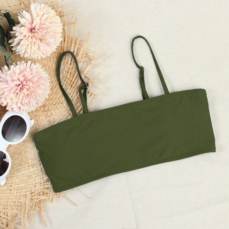

Solid Bikini Top, Army green