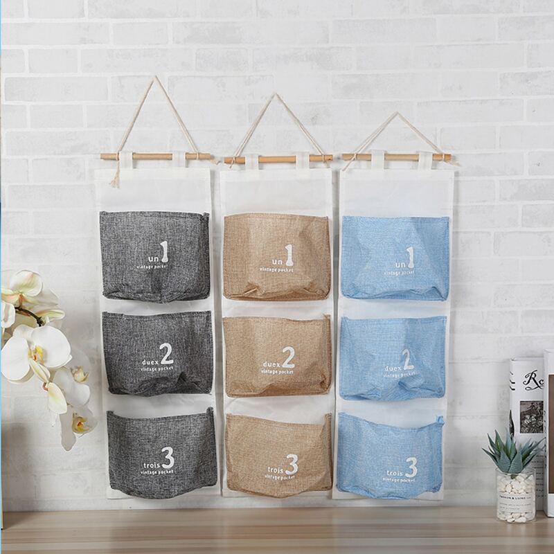 

Letter Graphic Wall Hanging Storage Bag 1pc, Multicolor