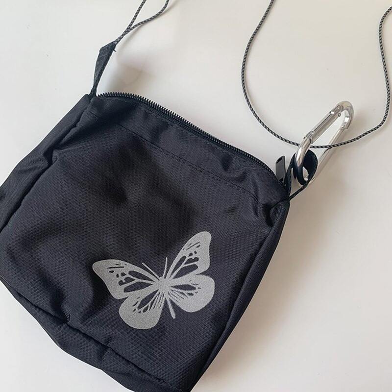

Butterfly Thin Strap Crossbody Bag, Black