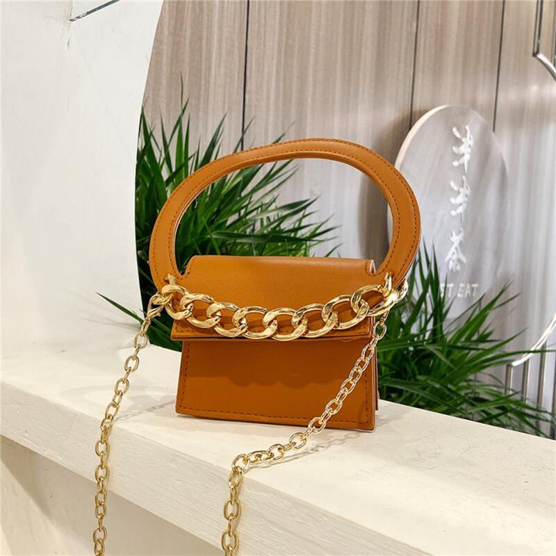 

Mini Chain Satchel Bag, Ginger