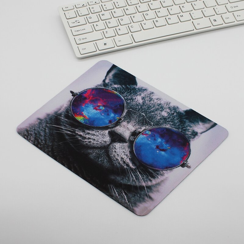 

1pc Cat Print Mouse Pad, Multicolor