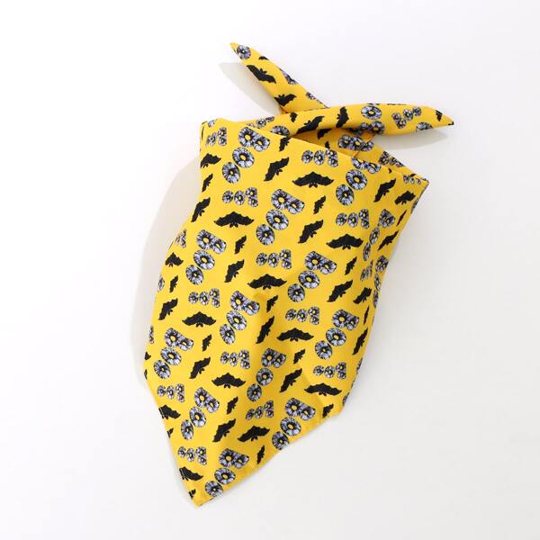 

1pc Halloween Dog Bandana, Yellow