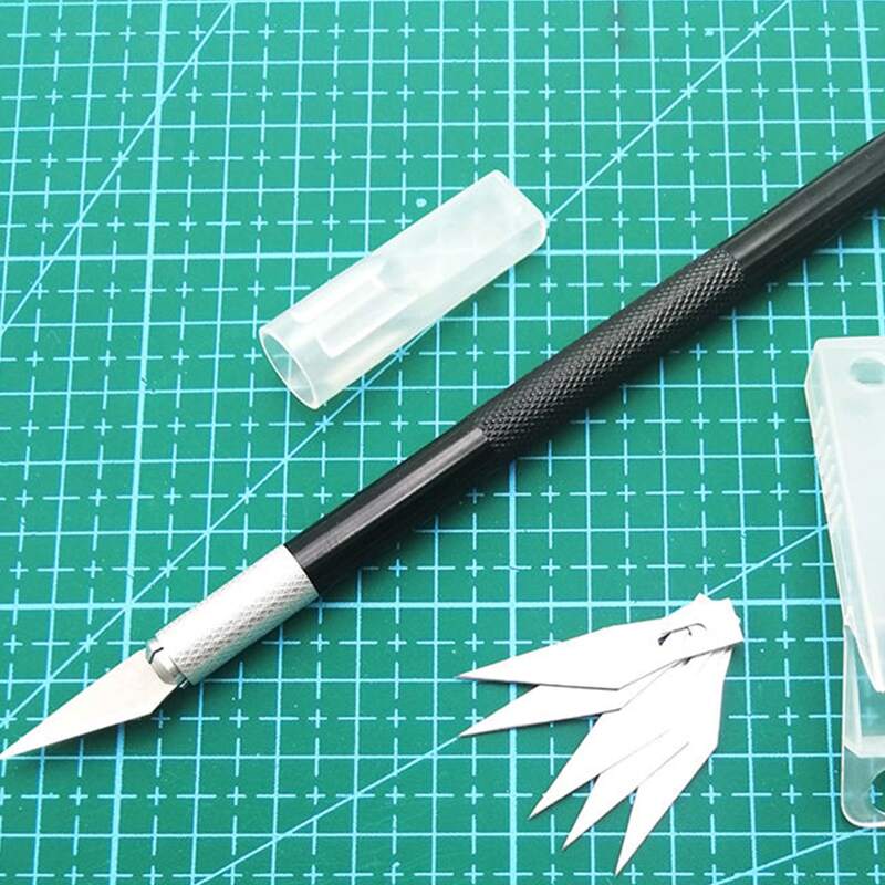 

1pc Carving Knife & 6pcs Blade, Black