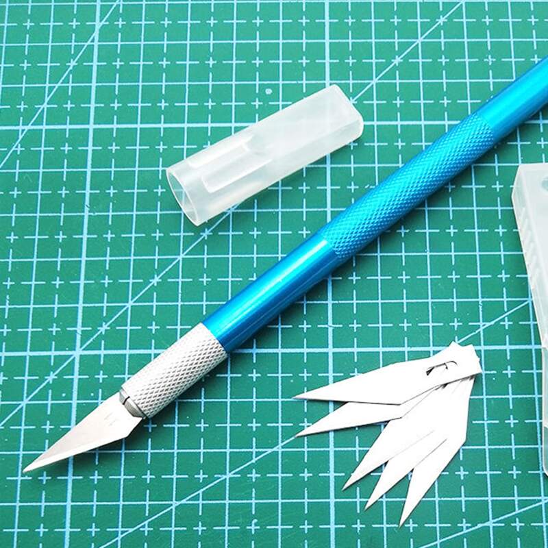 

1pc Carving Knife & 6pcs Blade, Blue