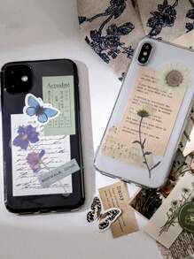 15pcs Mixed Plant Pattern Material Paper - Multicolor - View 2