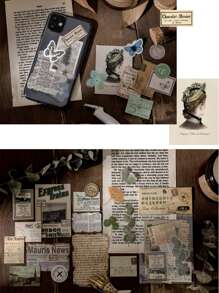 15pcs Mixed Plant Pattern Material Paper - Multicolor - View 3