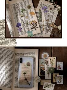 15pcs Mixed Plant Pattern Material Paper - Multicolor - View 5