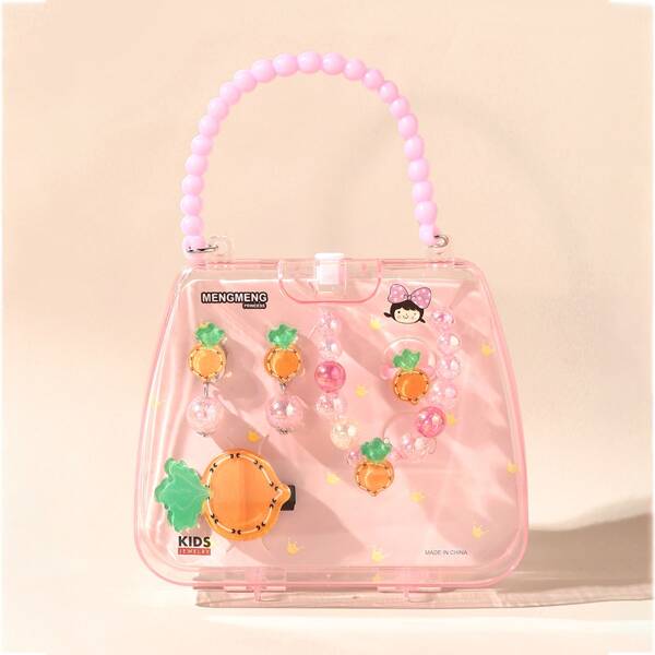 

5pcs Toddler Girls Carrot Decor Jewelry Set, Multicolor