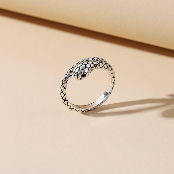 

Men Serpentine Cuff Ring, Silver