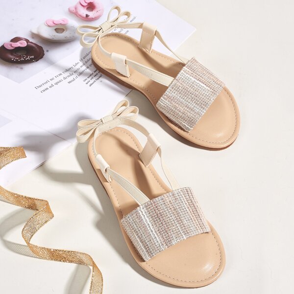 

Toddler Girls Bow Decor Slingback Sandals, Beige