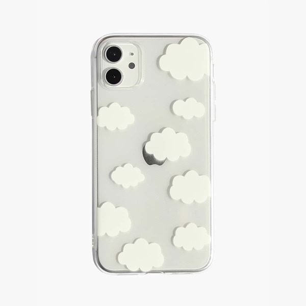 

1шт прозрачный чехол для iPhone с узором облака