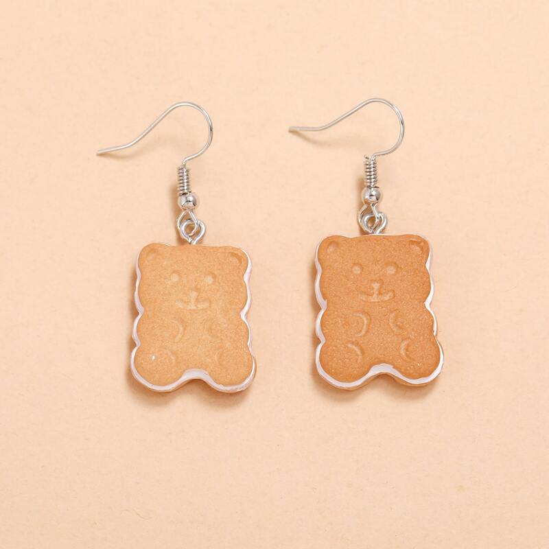 

Cookies Shaped Drop Earrings, Multicolor