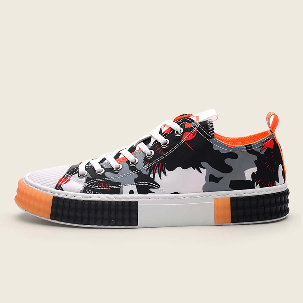 

Guys Lace-up Front Camo Graphic Sneakers, Multicolor