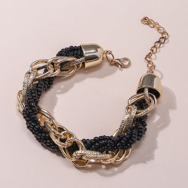 

Men Bead Metal Bracelet, Multicolor