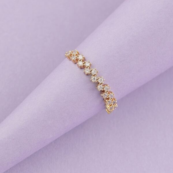 

Crystal Pave Zig Zag Ring, Gold