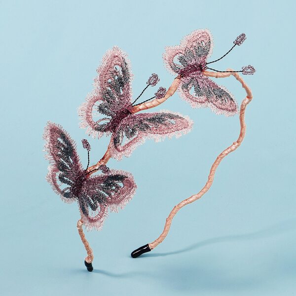 

Butterfly Decor Hair Hoop, Pink
