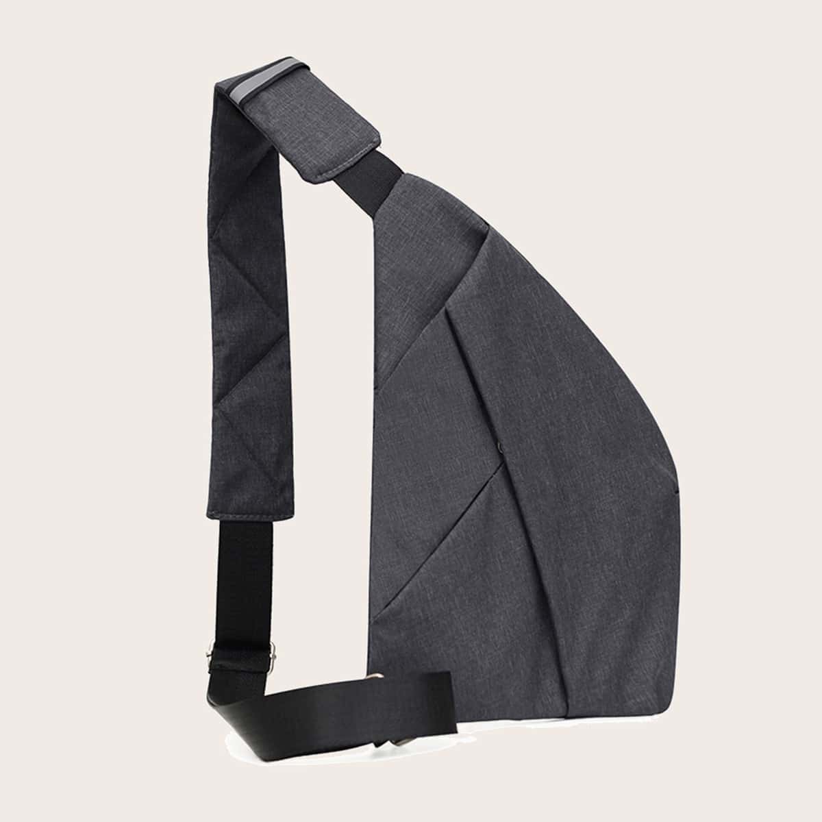 

Guys Minimalist Chest Bag, Grey