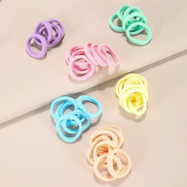 

80pcs Baby Simple Hair Tie, Multicolor