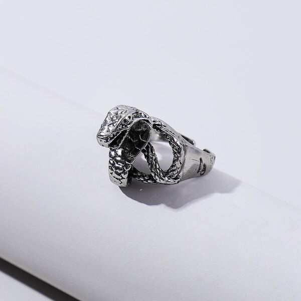 

Serpentine Design Ring, Silver