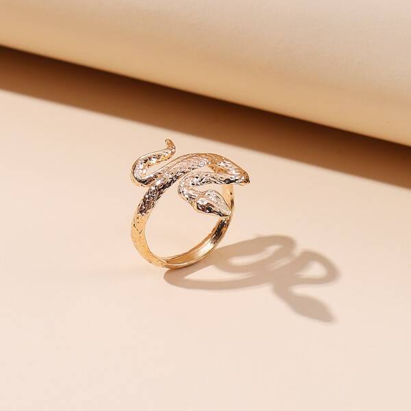 

Serpentine Design Ring, Gold