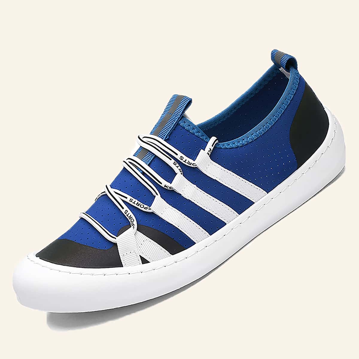 

Guys Striped Graphic Low Top Sneakers, Blue