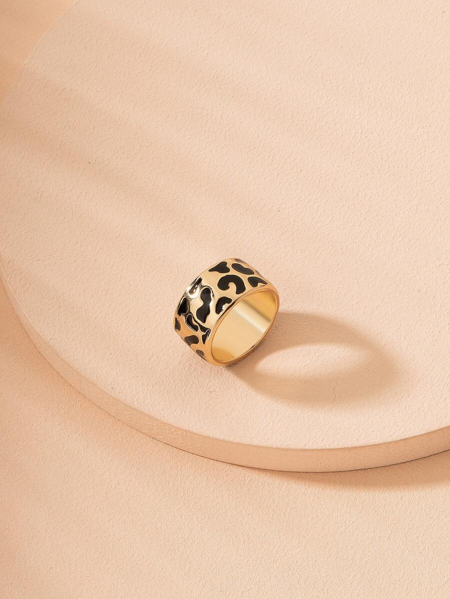 金屬質感戒指 - 黑色 - 查看 1