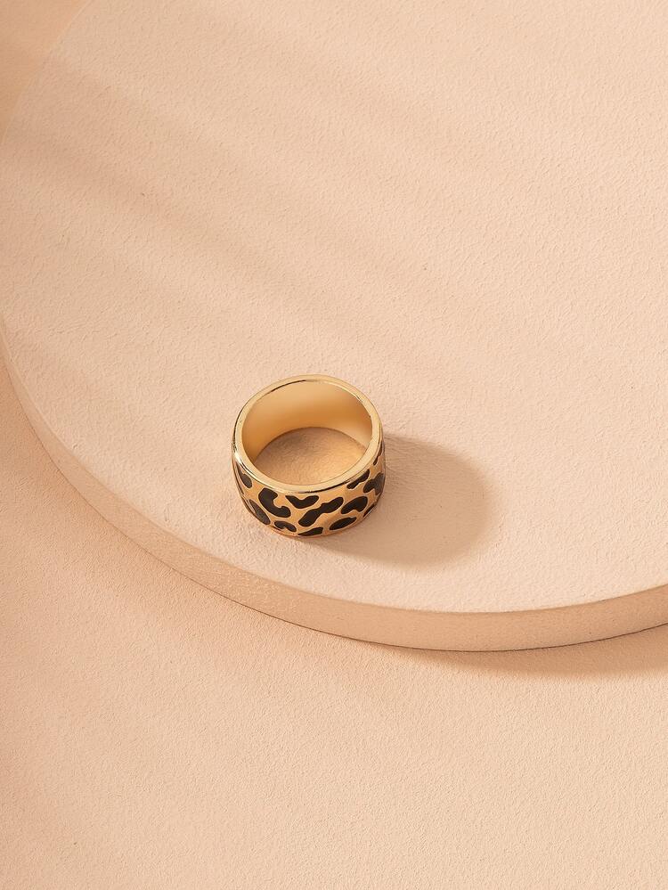 金屬質感戒指 - 黑色 - 查看 3