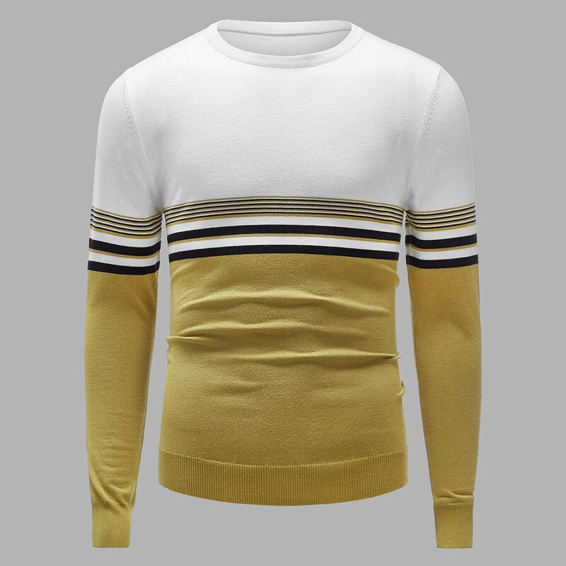 

Guys Striped Colorblock Sweater, Multicolor